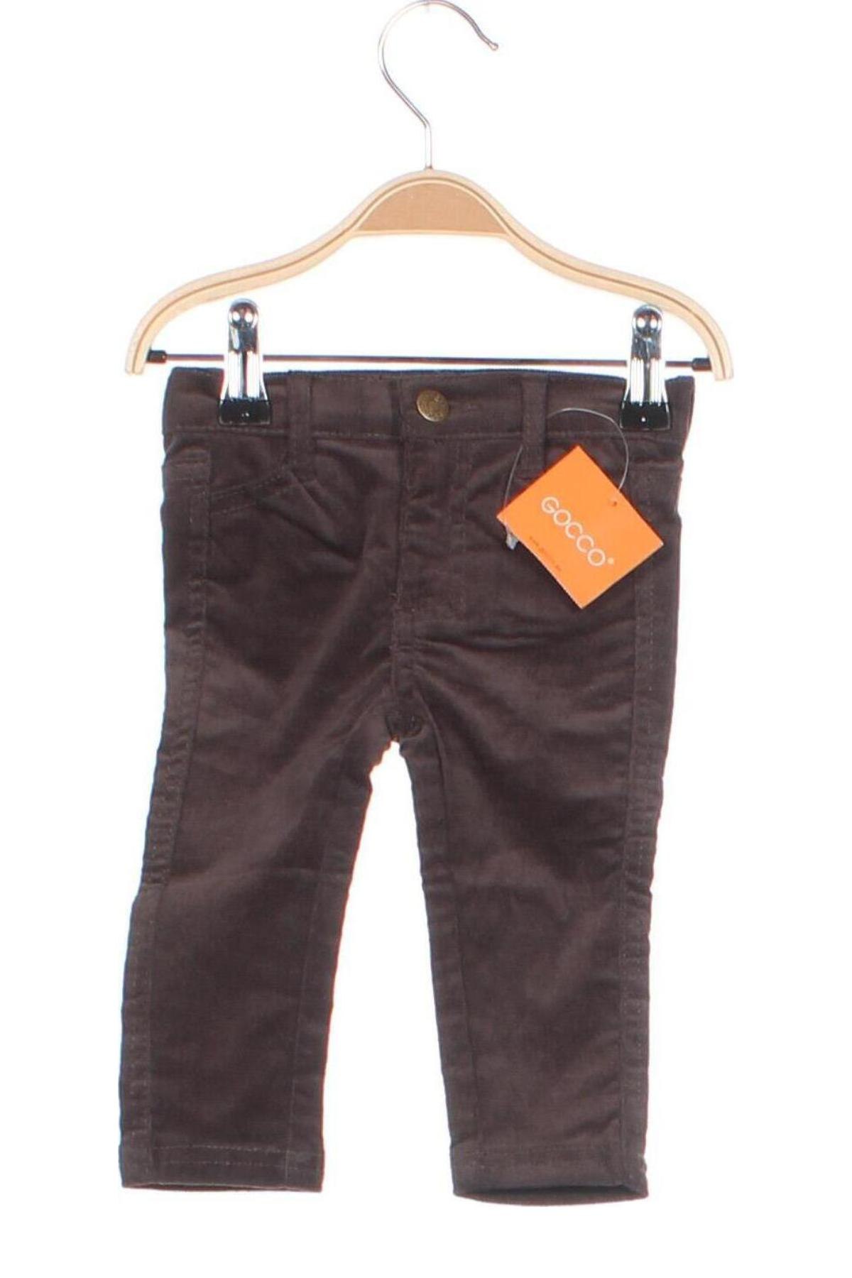 Pantaloni de catifea reiată, pentru copii Gocco, Mărime 6-9m/ 68-74 cm, Culoare Gri, Preț 20,63 Lei