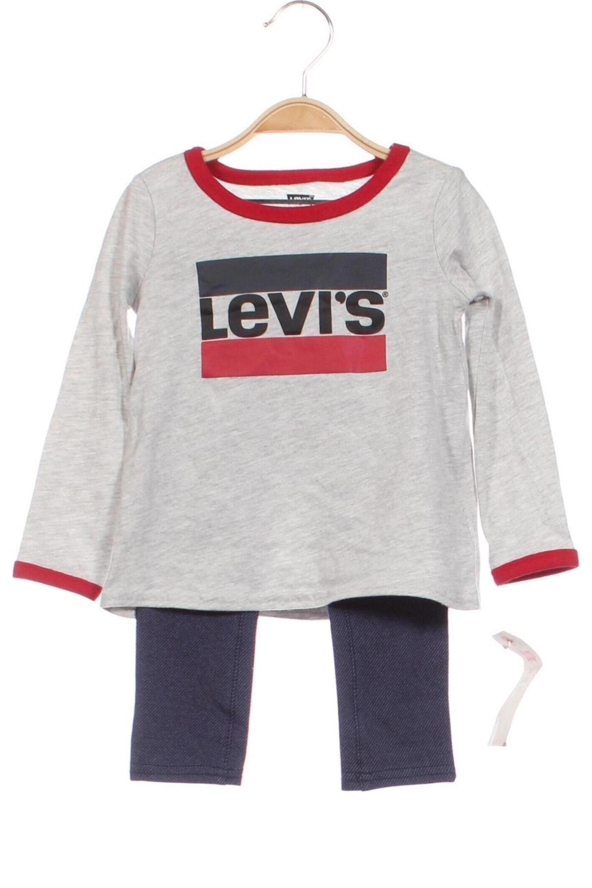 Детски комплект Levi's, Размер 18-24m/ 86-98 см, Цвят Сив, Цена 54,29 лв.