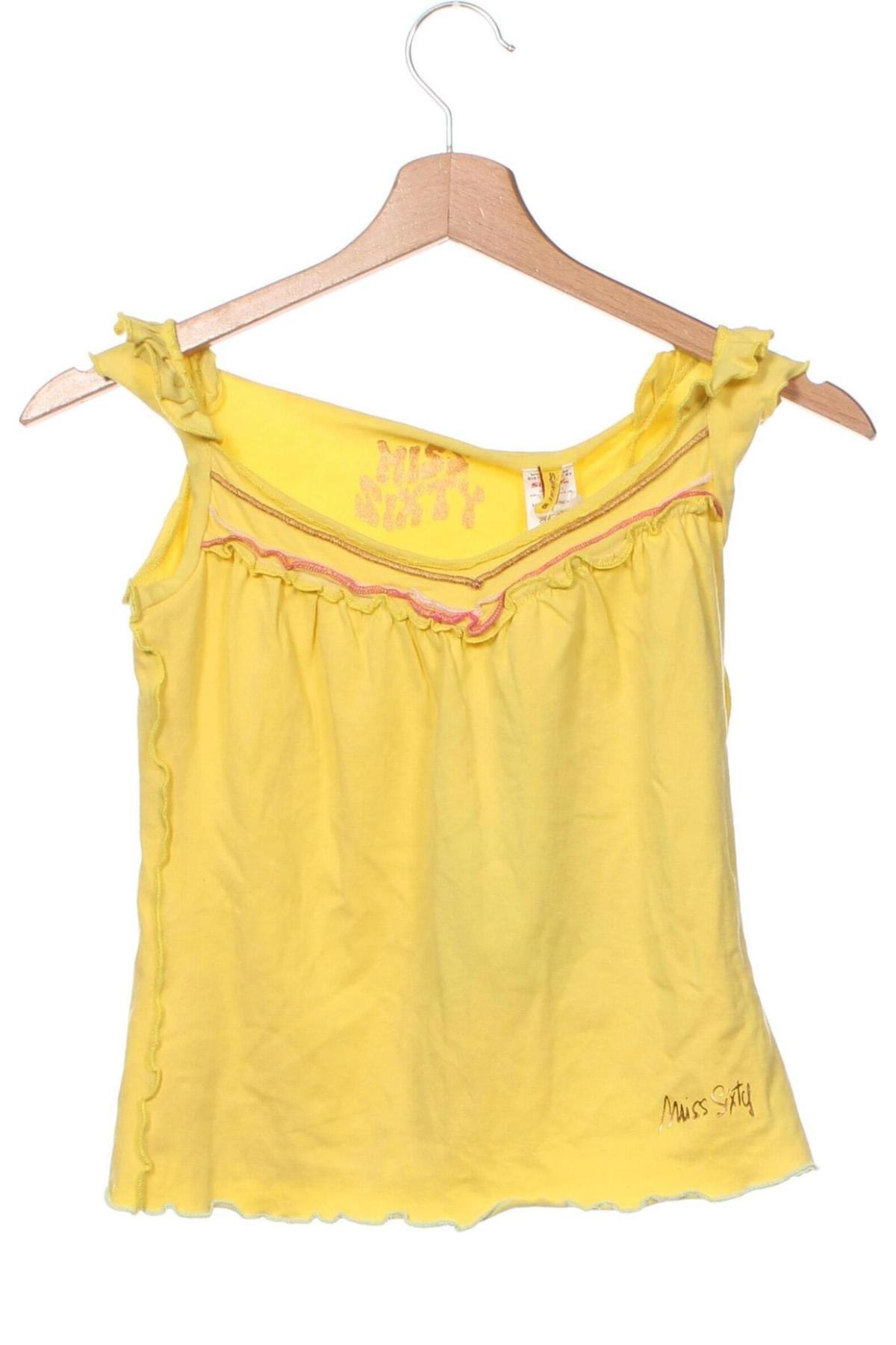 Μπλουζάκι αμάνικο παιδικό Miss Sixty, Μέγεθος 8-9y/ 134-140 εκ., Χρώμα Κίτρινο, Τιμή 10,13 €