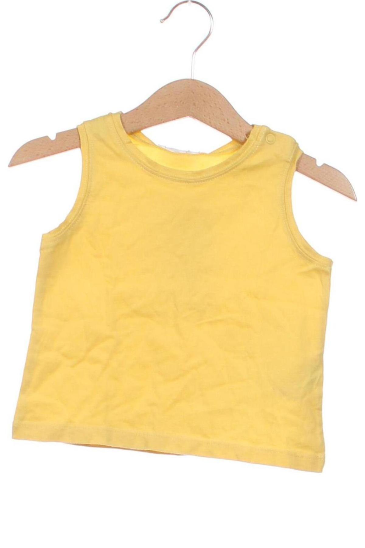 Μπλουζάκι αμάνικο παιδικό Zara, Μέγεθος 9-12m/ 74-80 εκ., Χρώμα Κίτρινο, Τιμή 5,95 €