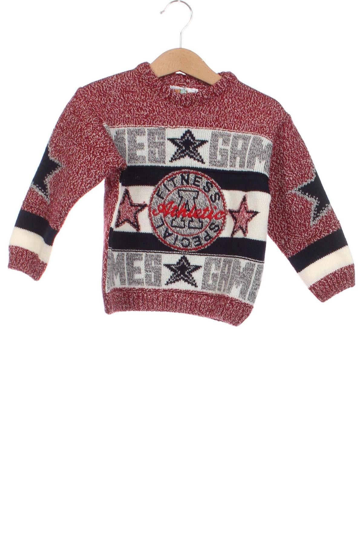 Детски пуловер, Размер 9-12m/ 74-80 см, Цвят Червен, Цена 12,71 лв.