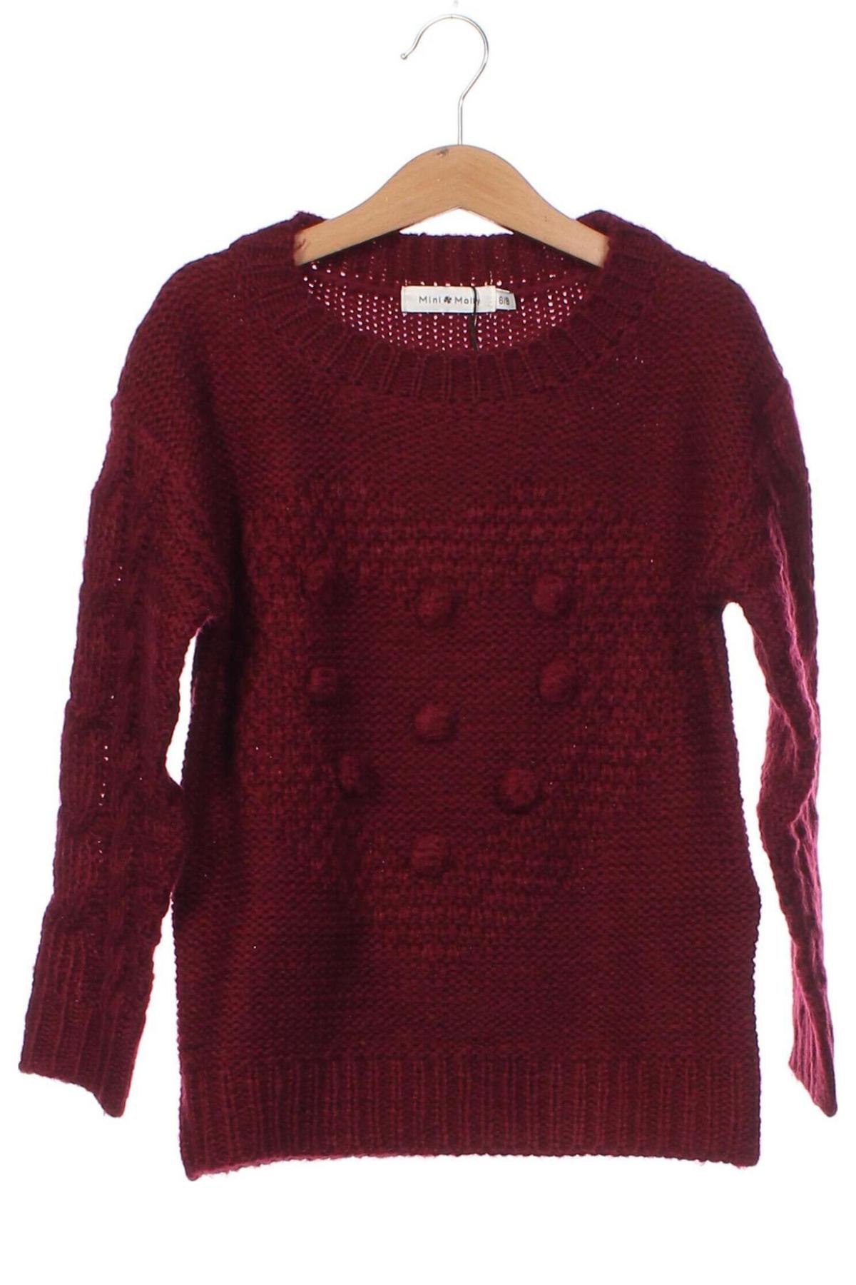 Dziecięcy sweter Mini Molly, Rozmiar 6-7y/ 122-128 cm, Kolor Czerwony, Cena 72,34 zł