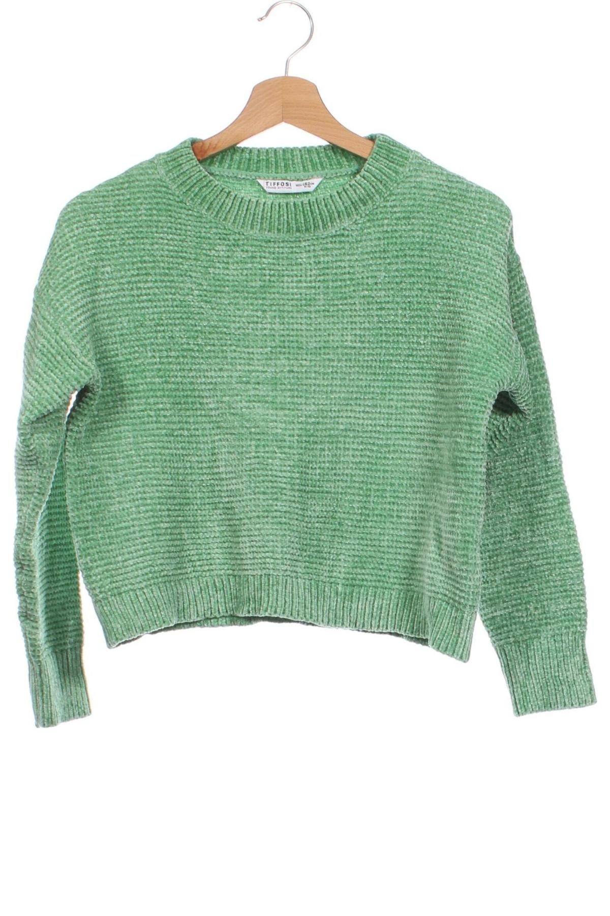 Детски пуловер Tiffosi, Размер 11-12y/ 152-158 см, Цвят Зелен, Цена 7,48 лв.