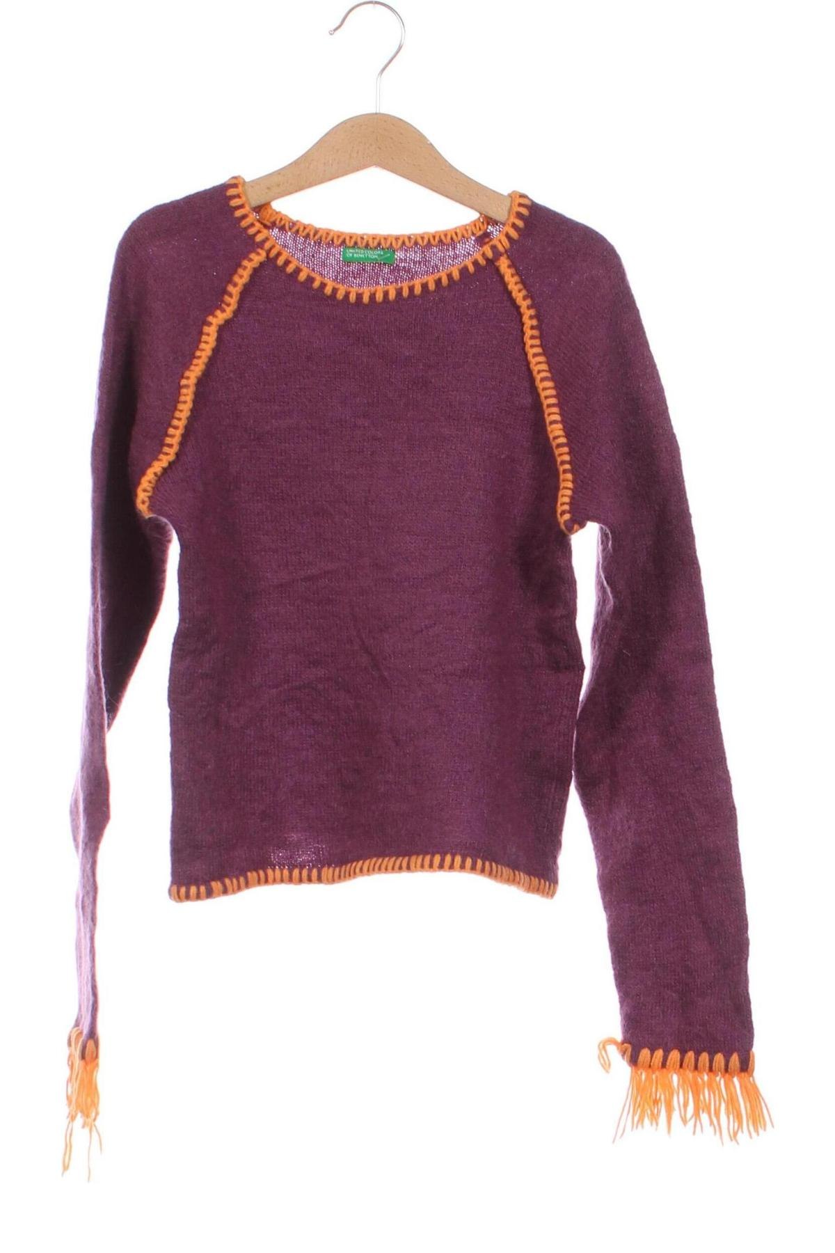 Детски пуловер United Colors Of Benetton, Размер 7-8y/ 128-134 см, Цвят Лилав, Цена 14,40 лв.