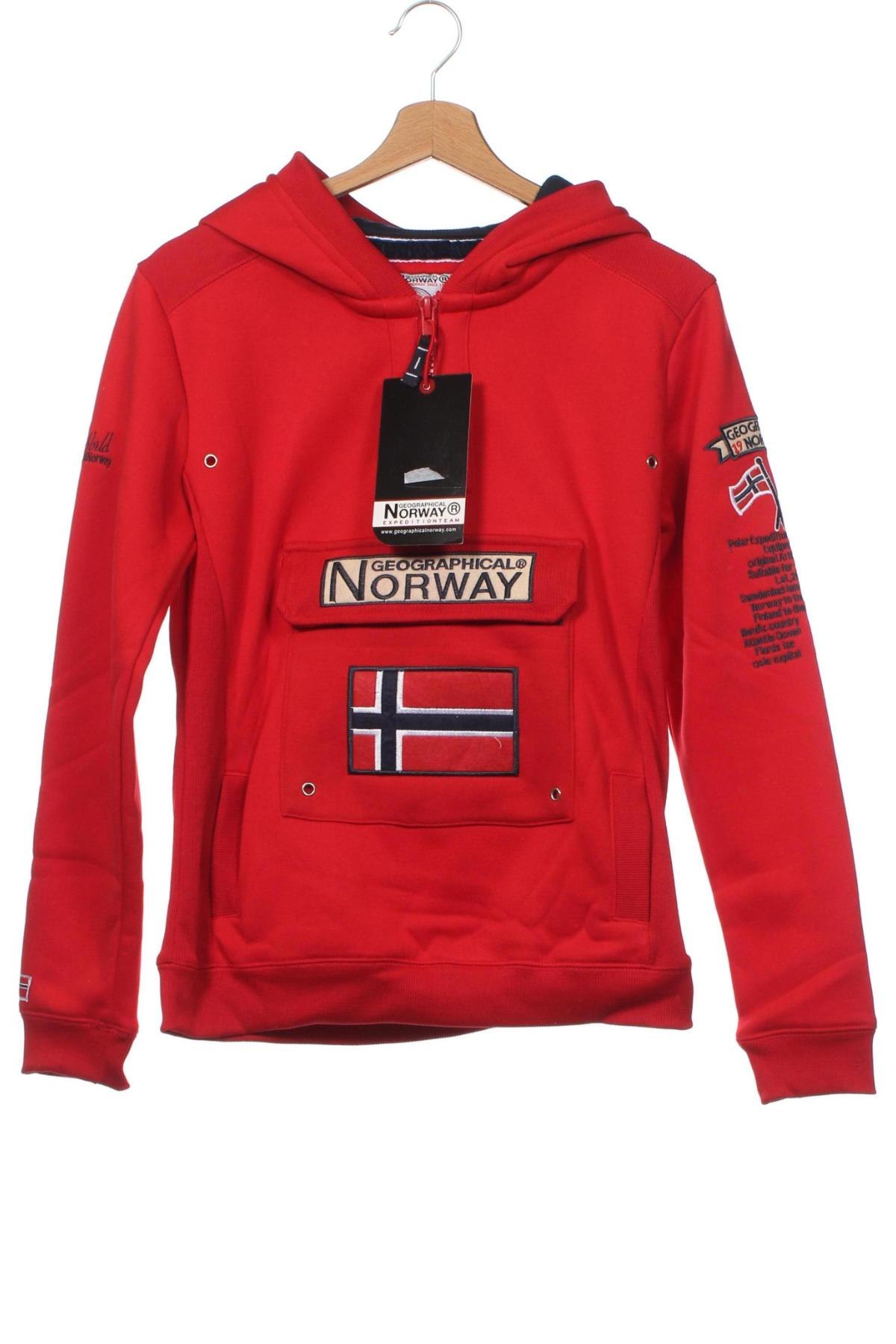 Dziecięca bluza Geographical Norway, Rozmiar 13-14y/ 164-168 cm, Kolor Czerwony, Cena 237,23 zł