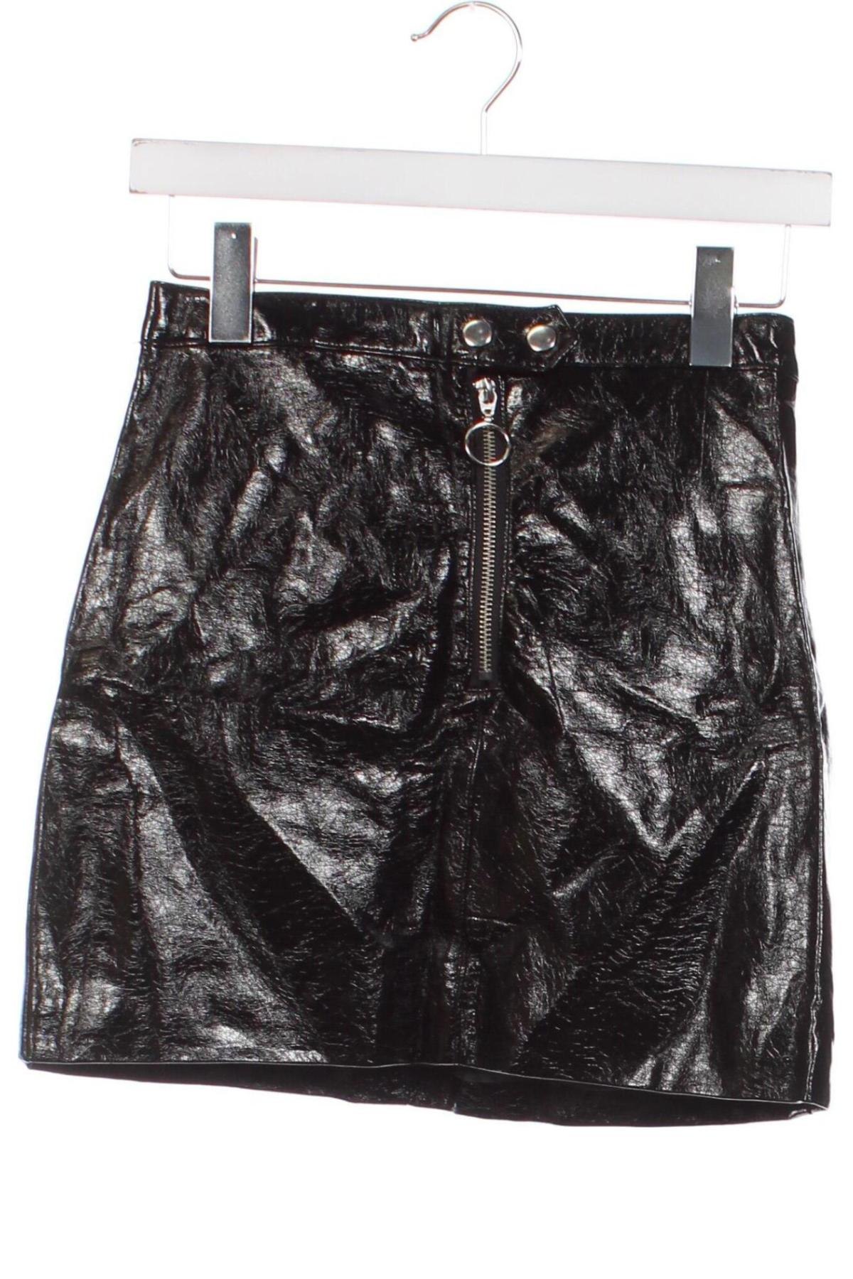 Fustă de piele H&M Divided, Mărime XS, Culoare Negru, Preț 13,35 Lei