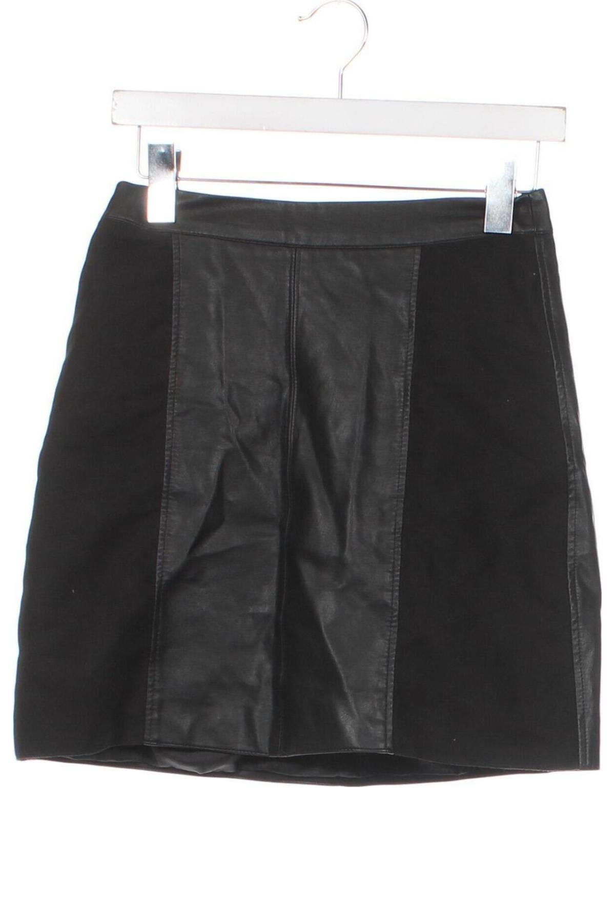 Δερμάτινη φούστα Orsay, Μέγεθος XS, Χρώμα Μαύρο, Τιμή 2,69 €