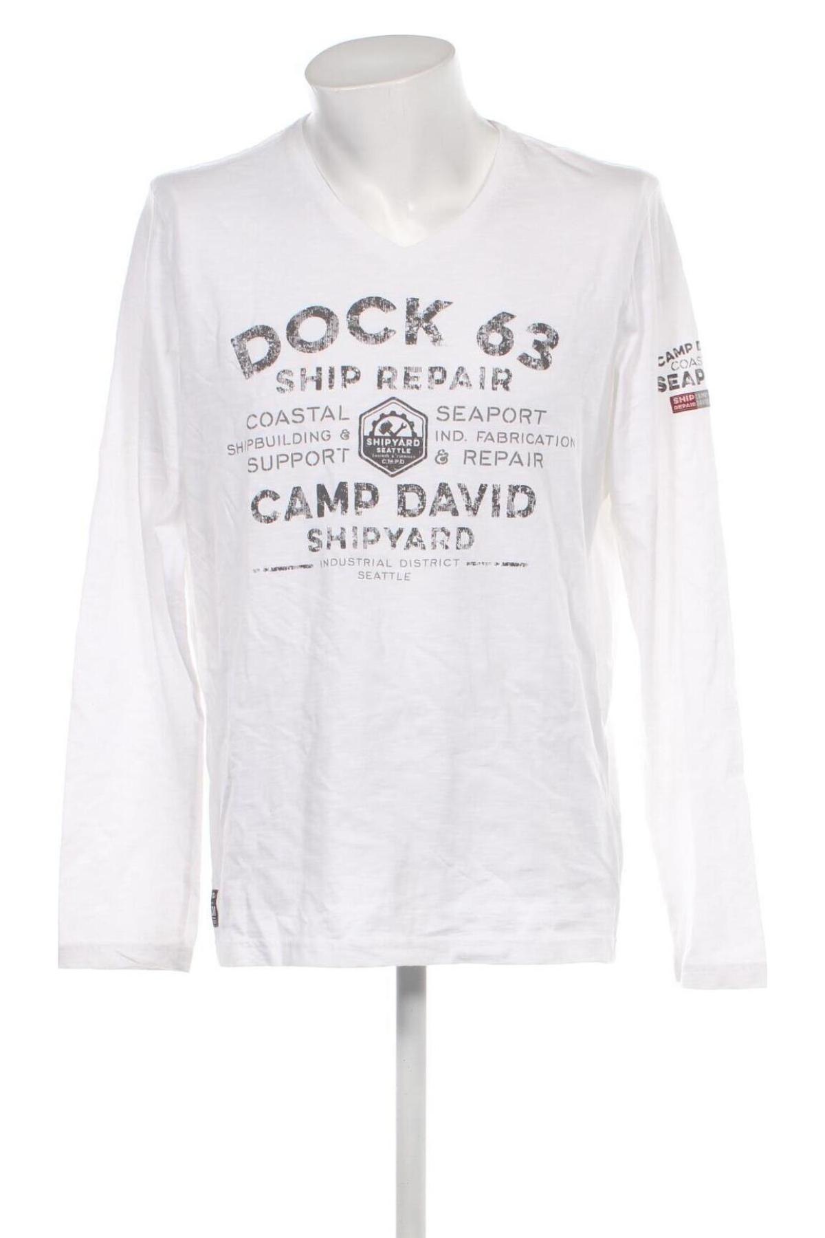 Herren Shirt Camp David, Größe XL, Farbe Weiß, Preis 44,72 €