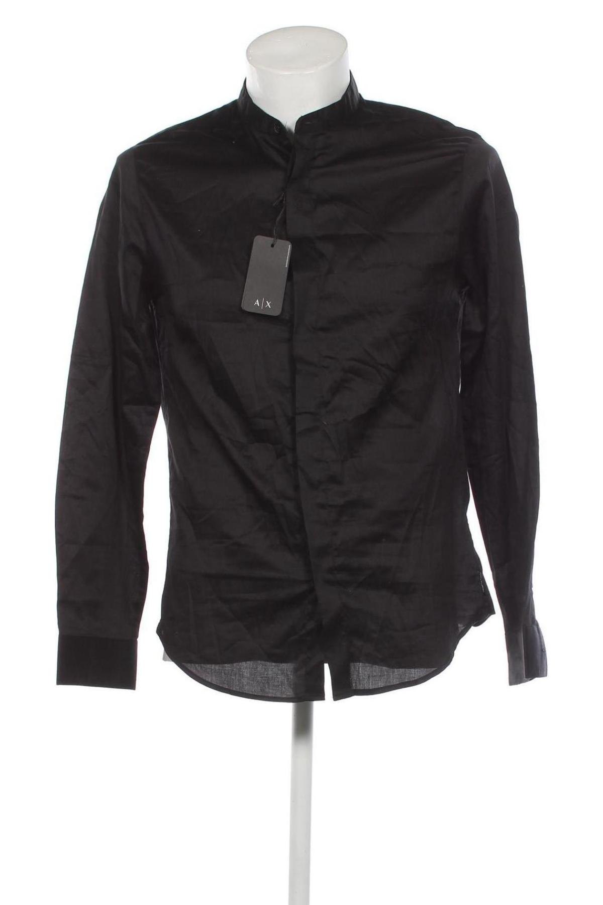 Ανδρικό πουκάμισο Armani Exchange, Μέγεθος M, Χρώμα Μαύρο, Τιμή 77,32 €