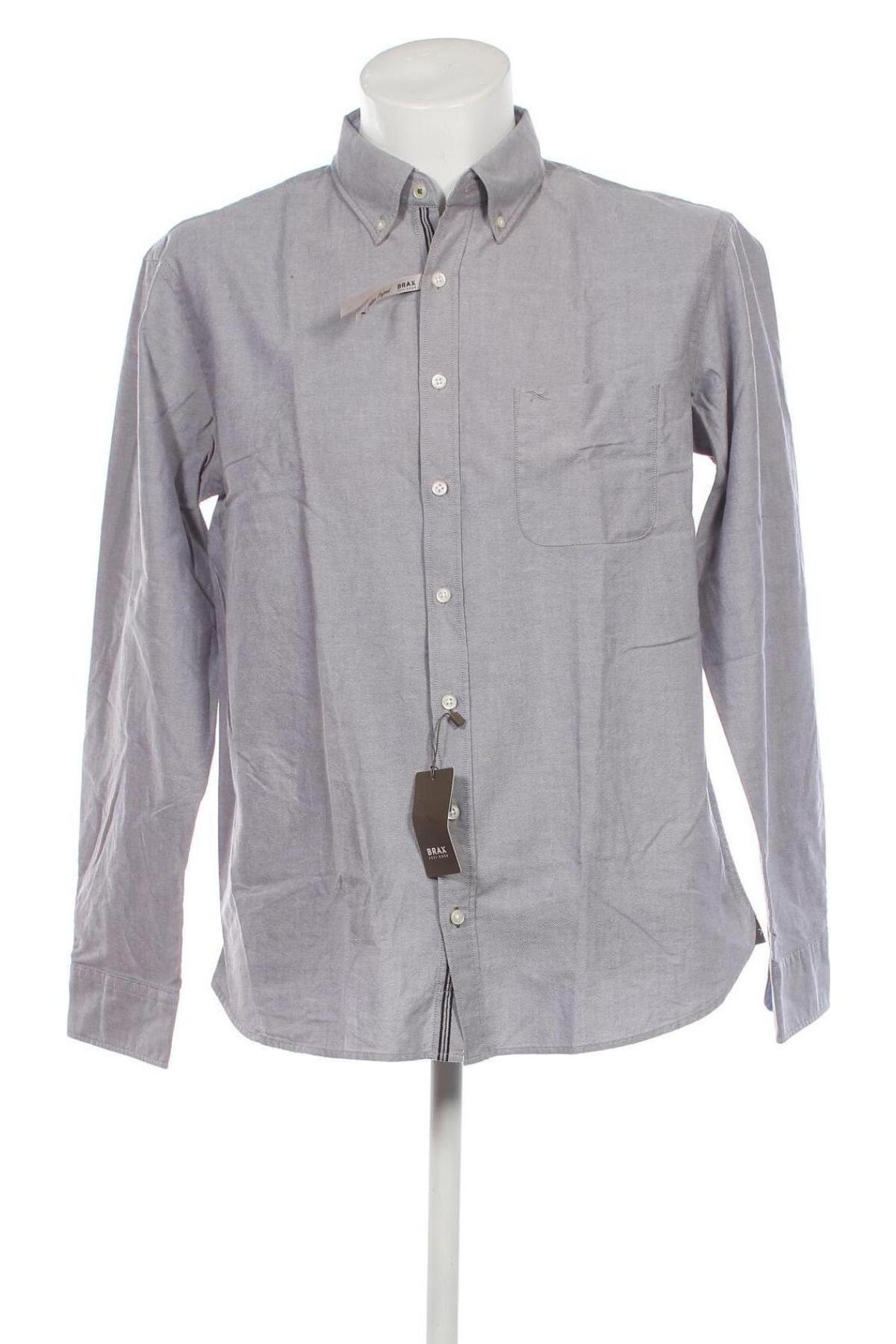 Ανδρικό πουκάμισο Brax, Μέγεθος L, Χρώμα Γκρί, Τιμή 27,14 €