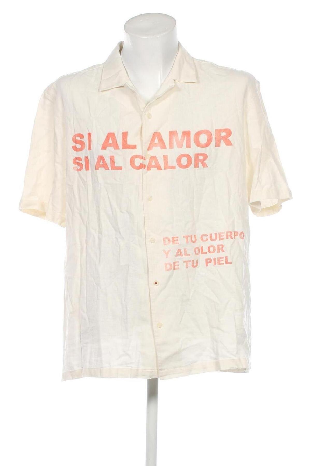 Ανδρικό πουκάμισο Desigual, Μέγεθος XXL, Χρώμα Εκρού, Τιμή 15,77 €