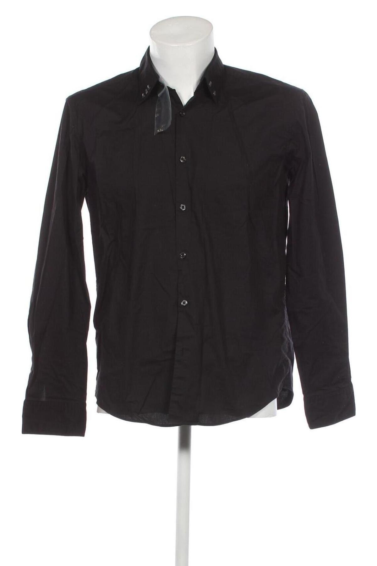 Мъжка риза Hugo Boss, Размер L, Цвят Черен, Цена 145,27 лв.