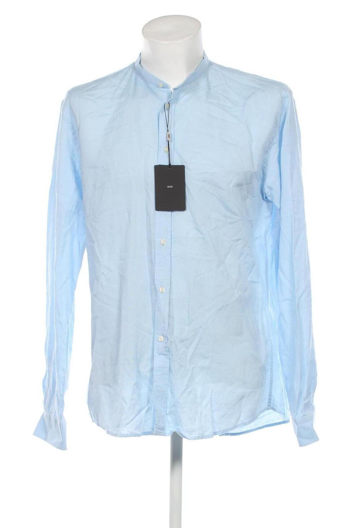 Ανδρικό πουκάμισο Liu Jo, Μέγεθος XL, Χρώμα Μπλέ, Τιμή 57,99 €