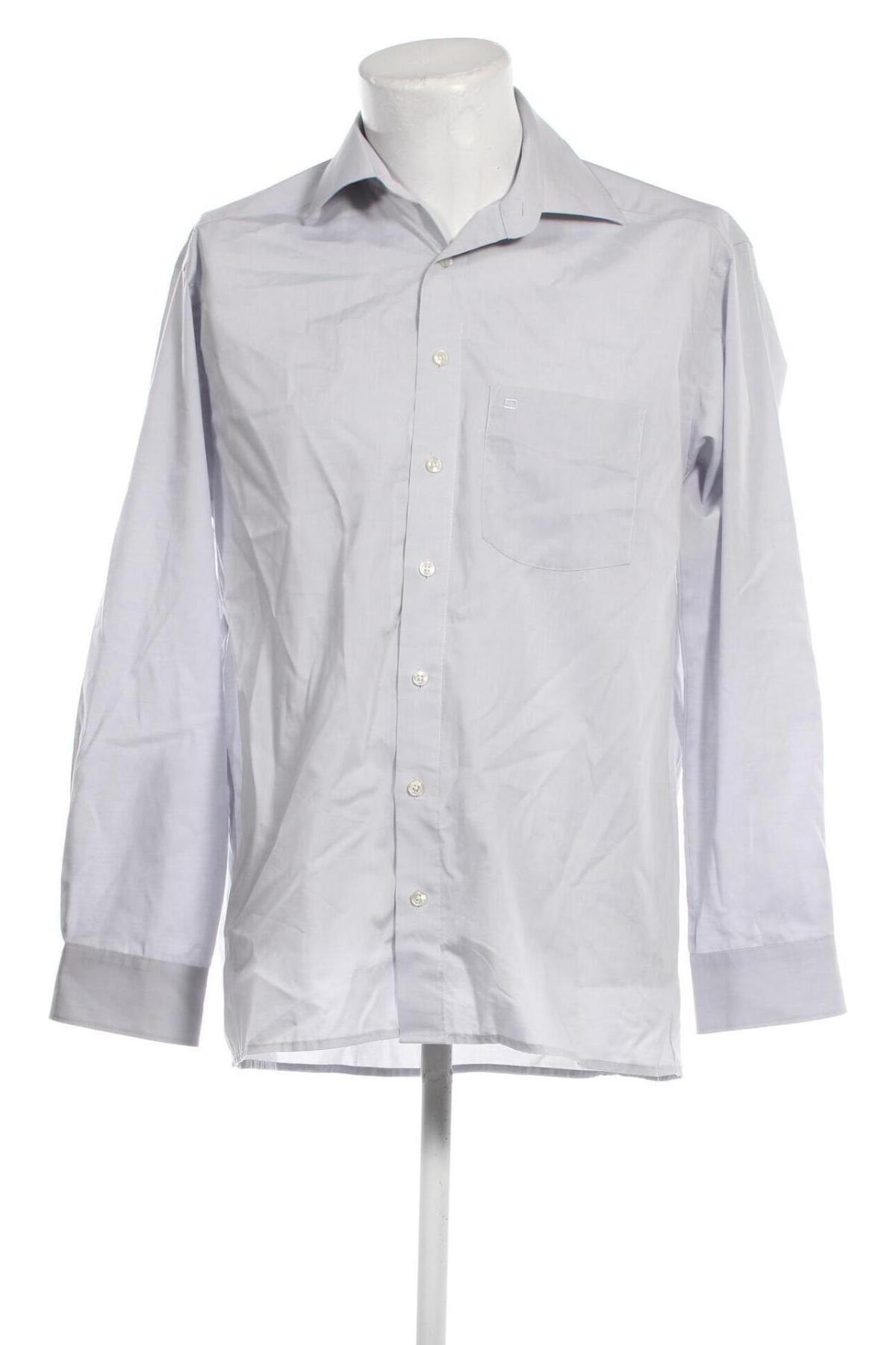 Ανδρικό πουκάμισο Olymp, Μέγεθος L, Χρώμα Γκρί, Τιμή 24,12 €