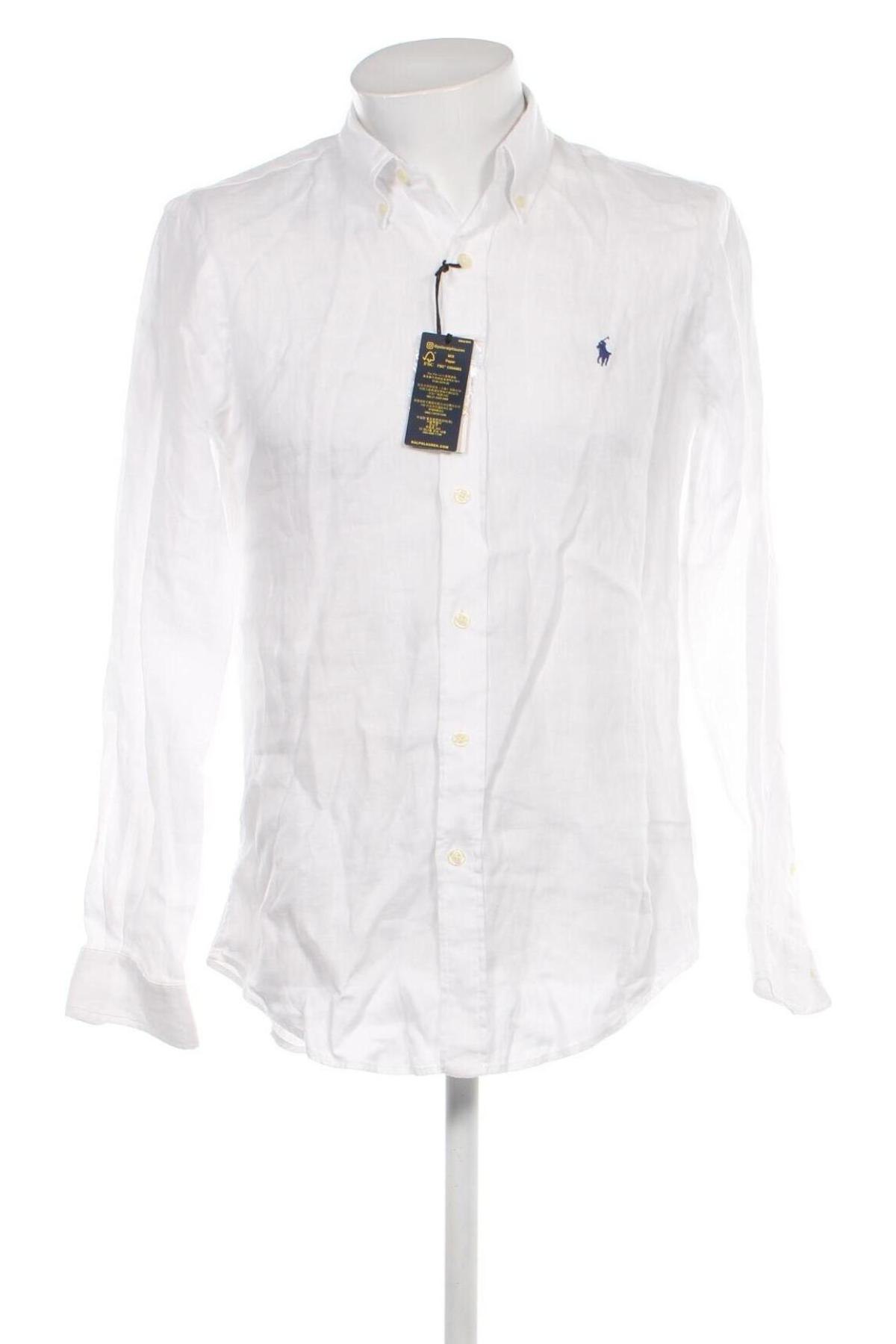 Herrenhemd Polo By Ralph Lauren, Größe M, Farbe Weiß, Preis 95,10 €