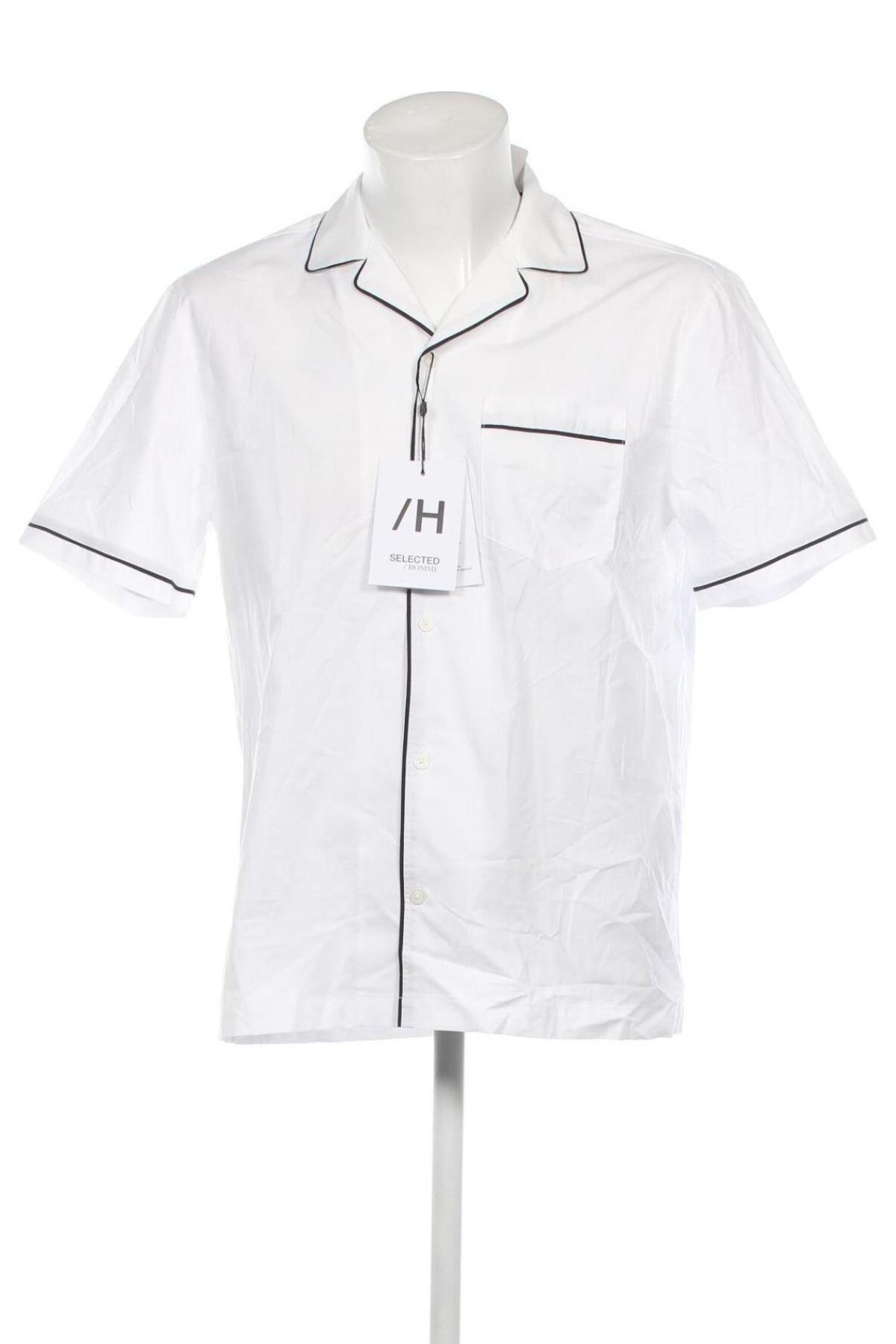 Мъжка риза Selected Homme, Размер M, Цвят Бял, Цена 27,20 лв.