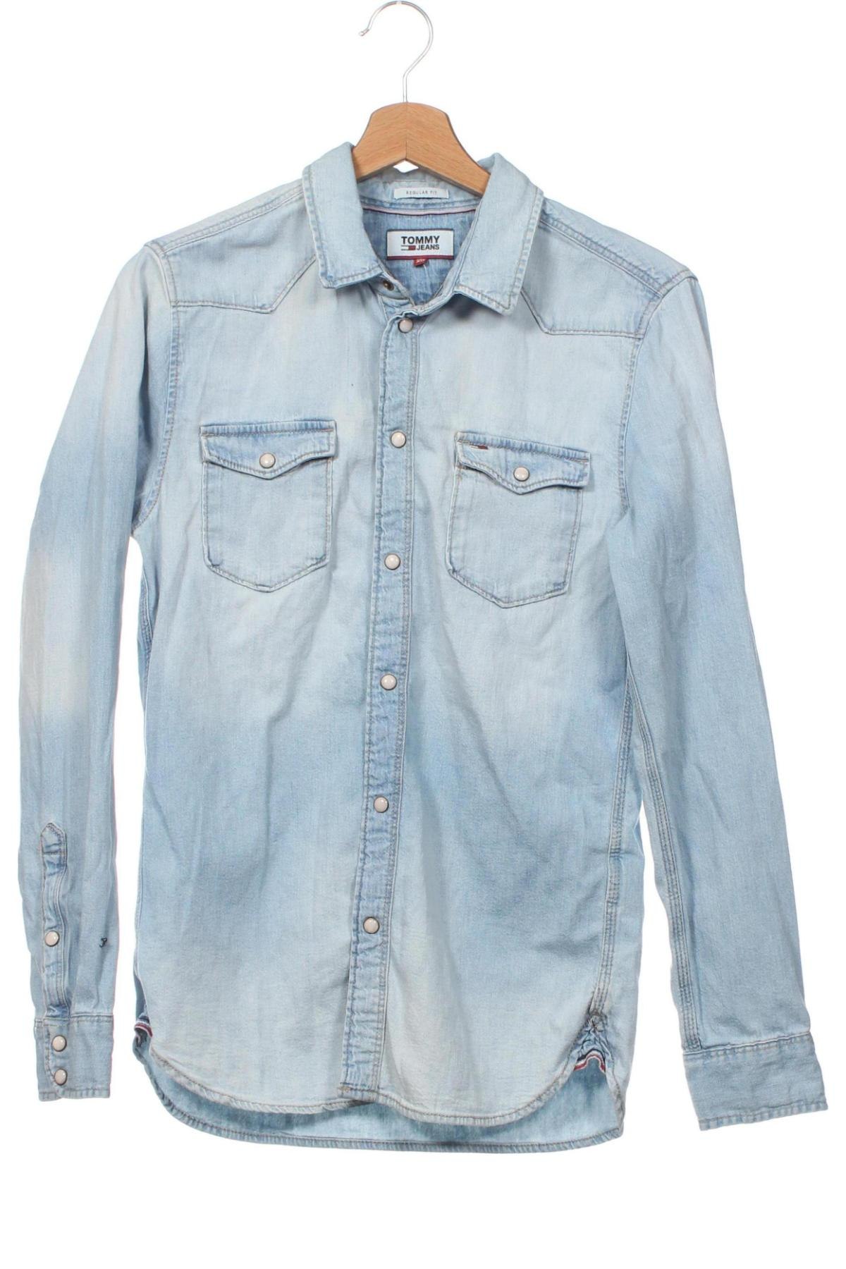 Herrenhemd Tommy Jeans, Größe XS, Farbe Blau, Preis 36,53 €