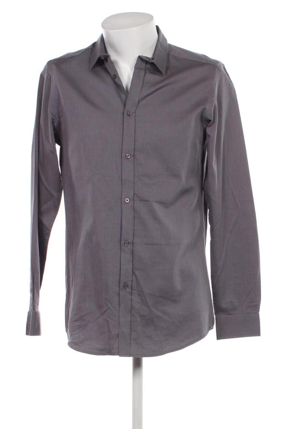 Ανδρικό πουκάμισο Top Secret, Μέγεθος L, Χρώμα Γκρί, Τιμή 23,46 €