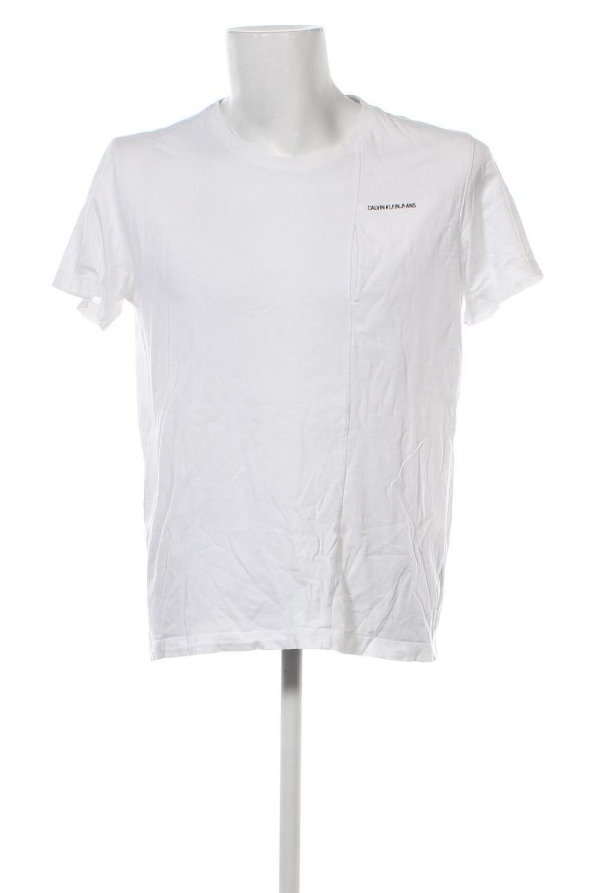 Męski T-shirt Calvin Klein Jeans, Rozmiar XL, Kolor Biały, Cena 181,25 zł
