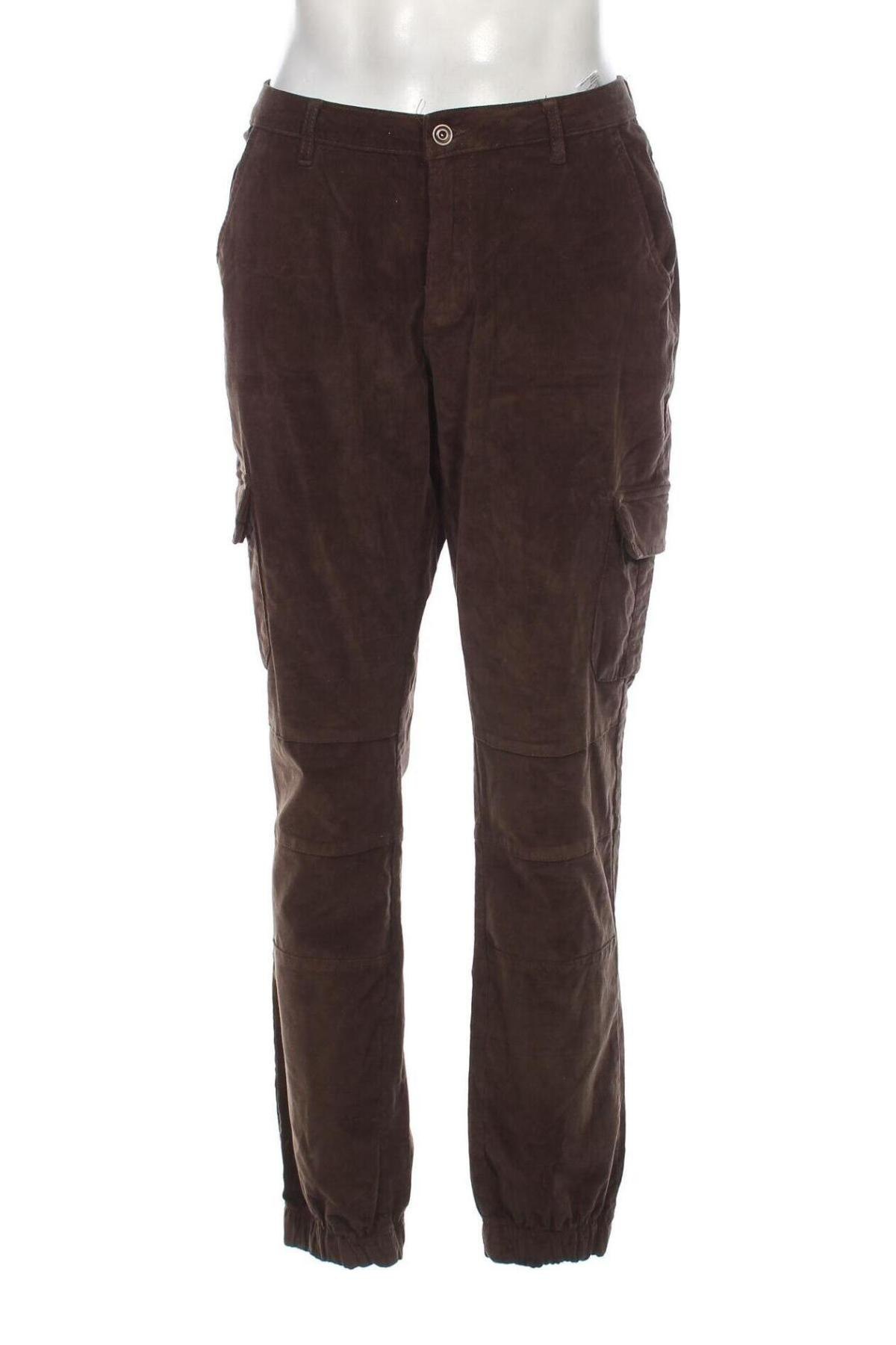 Pantaloni raiați de bărbați Urban Classics, Mărime S, Culoare Maro, Preț 78,95 Lei