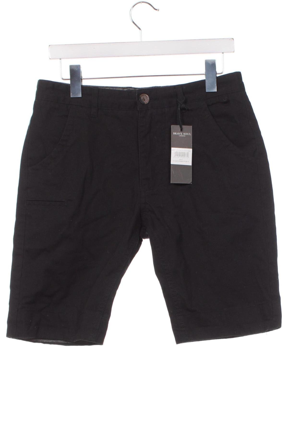 Pantaloni scurți de bărbați Brave Soul, Mărime S, Culoare Negru, Preț 89,67 Lei
