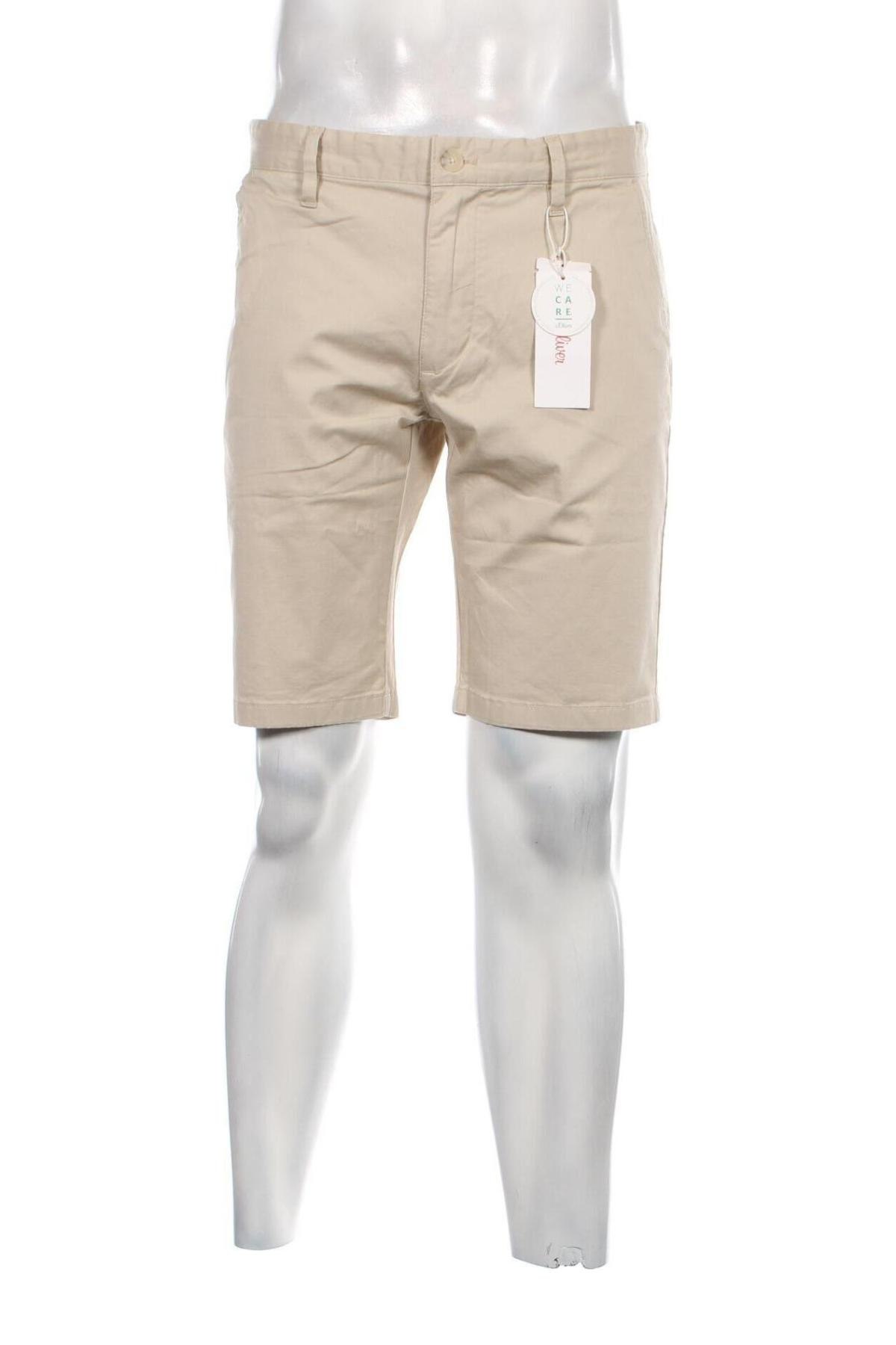 Ανδρικό κοντό παντελόνι S.Oliver, Μέγεθος M, Χρώμα  Μπέζ, Τιμή 29,90 €