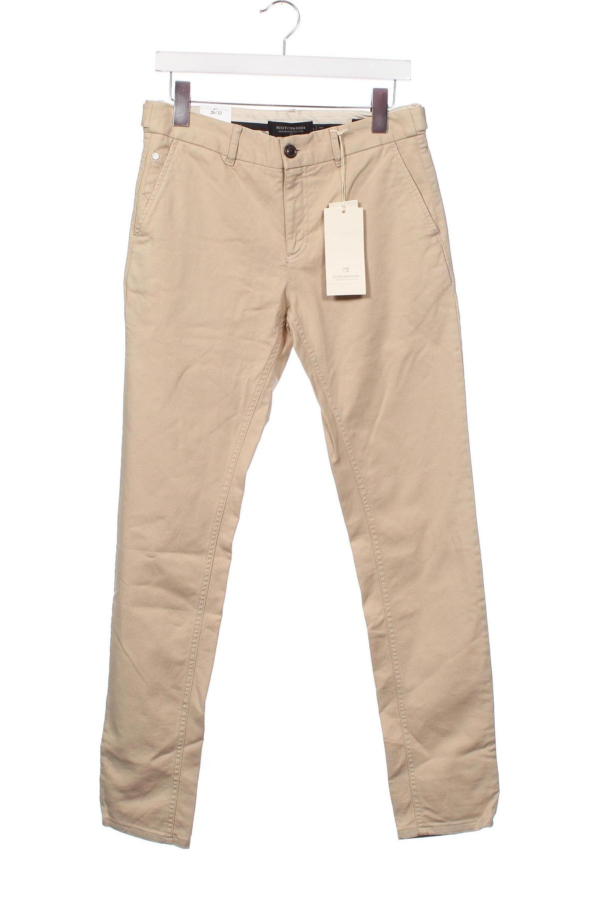 Pantaloni de bărbați Scotch & Soda, Mărime S, Culoare Bej, Preț 628,29 Lei