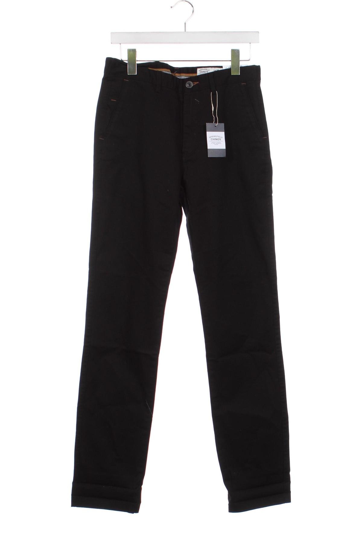 Мъжки панталон Springfield, Размер S, Цвят Черен, Цена 13,94 лв.