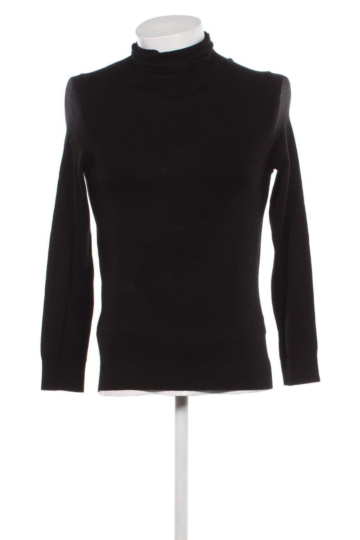 Мъжки пуловер Bershka, Размер S, Цвят Черен, Цена 25,22 лв.