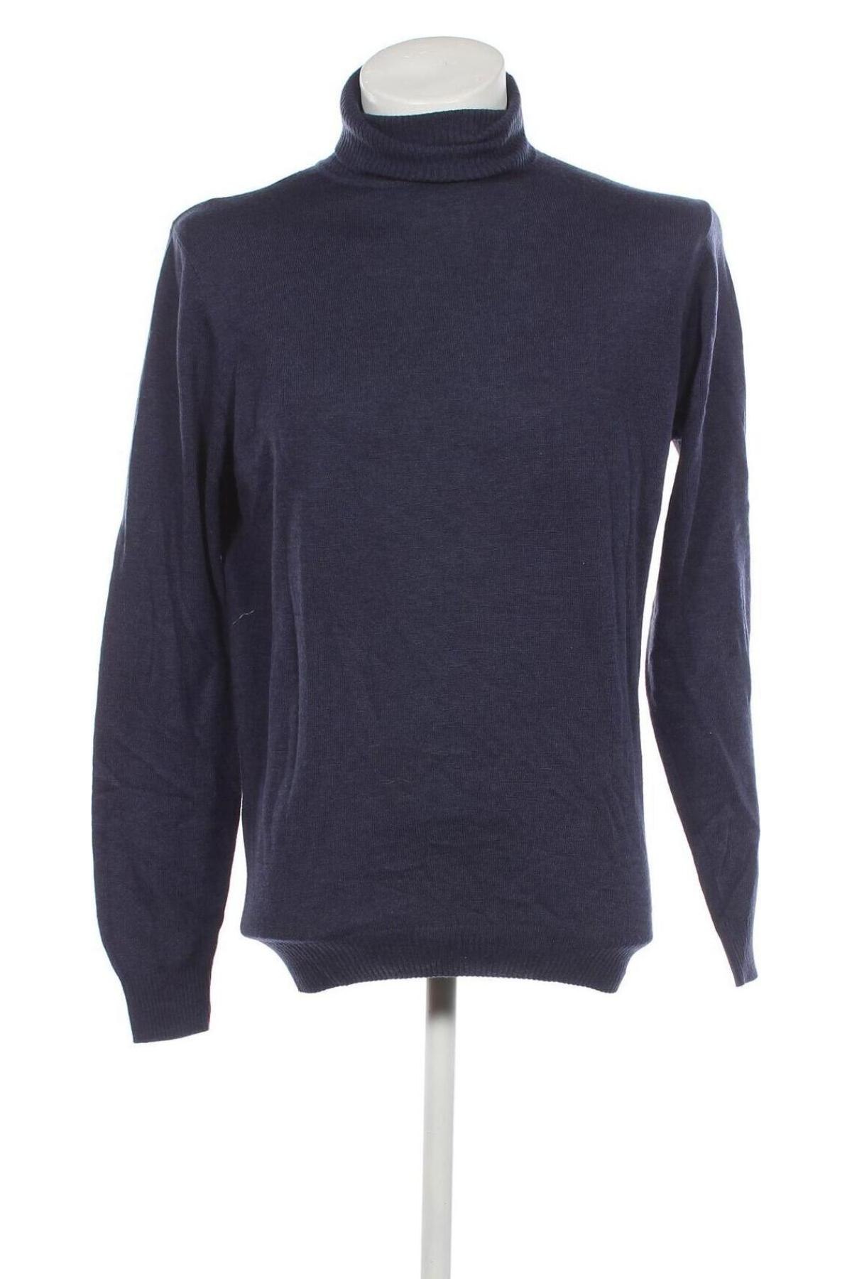 Ανδρικό πουλόβερ Cotton&silk, Μέγεθος XL, Χρώμα Μπλέ, Τιμή 7,18 €