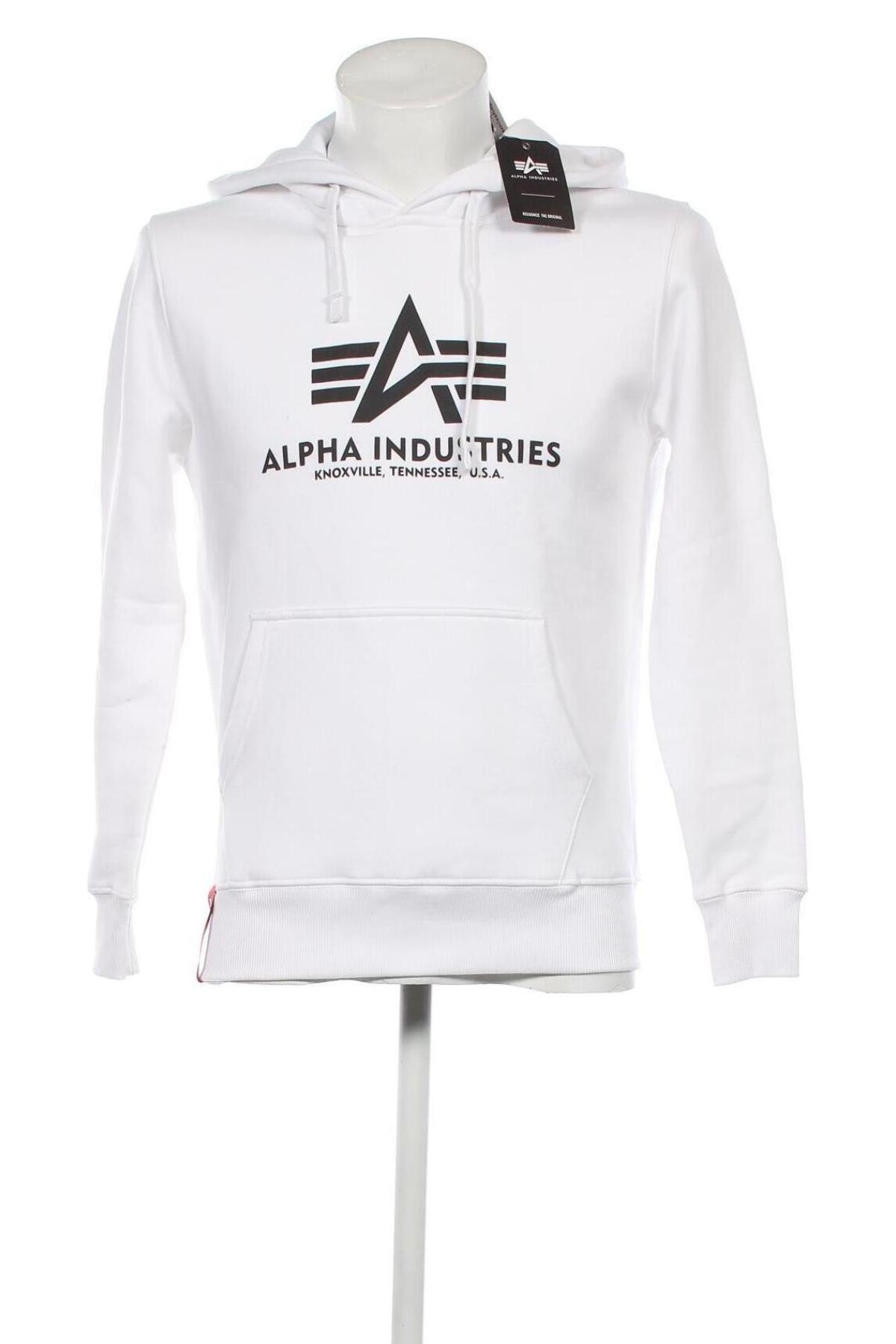 Férfi sweatshirt Alpha Industries, Méret S, Szín Fehér, Ár 24 736 Ft