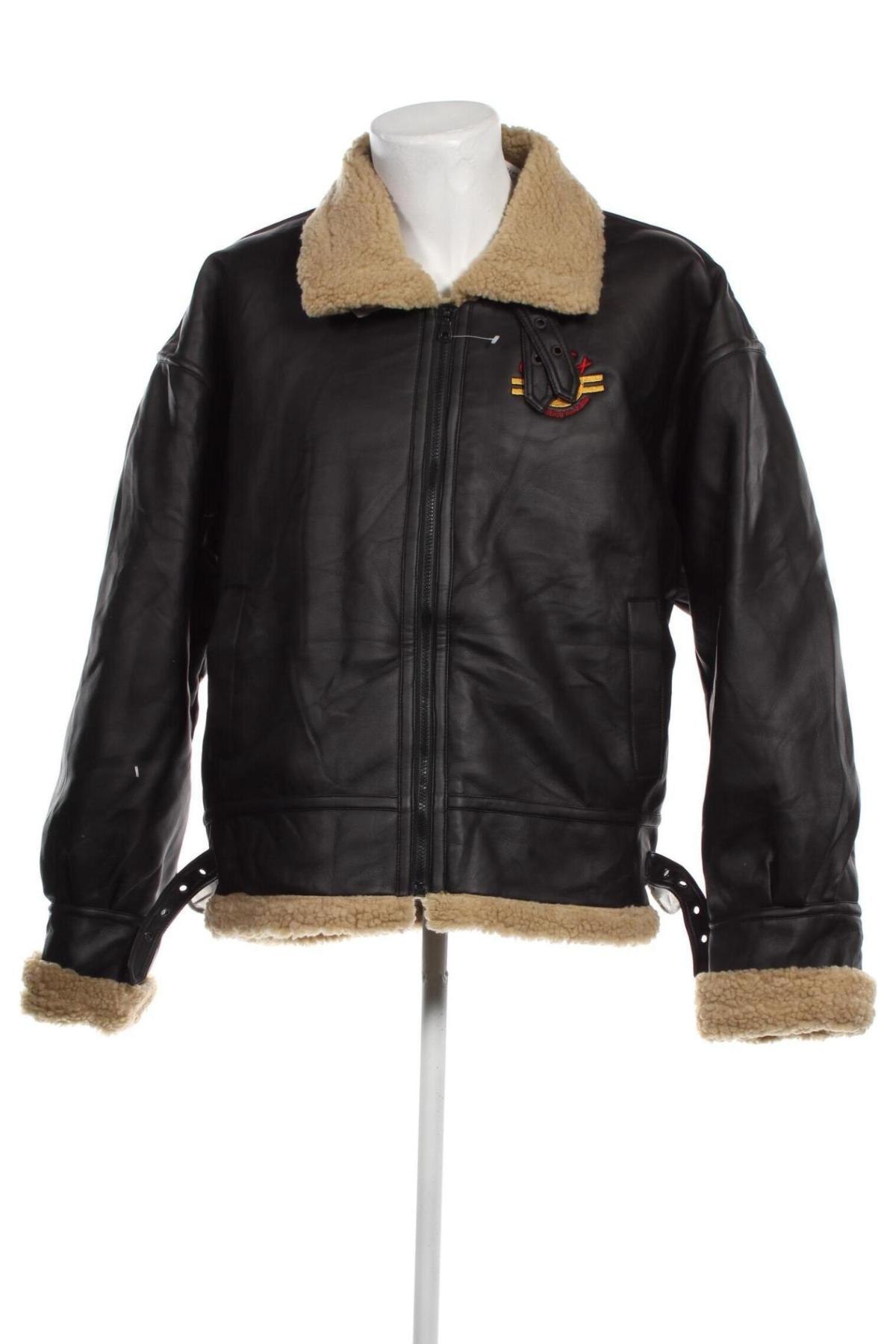 Pánska kožená bunda , Veľkosť XL, Farba Čierna, Cena  27,78 €