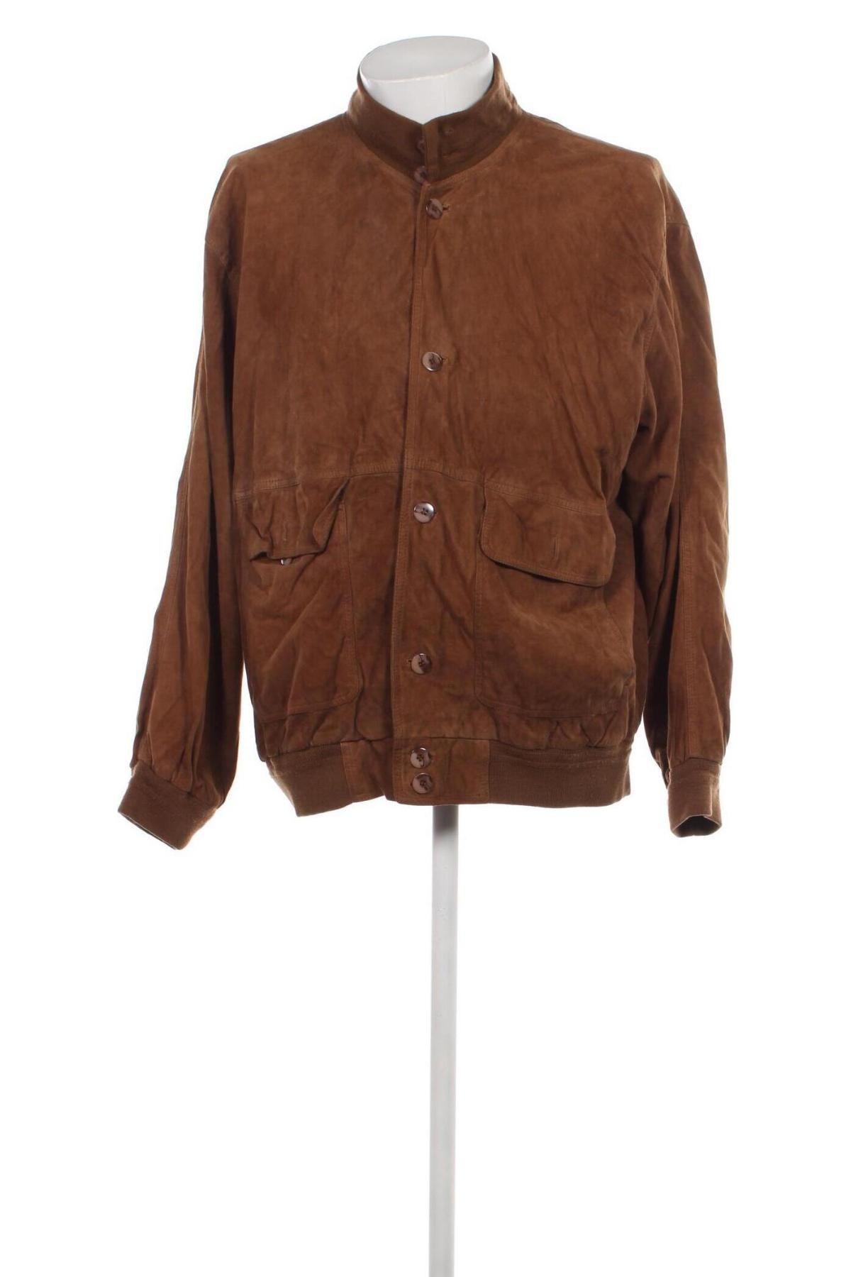 Pánska kožená bunda , Veľkosť XL, Farba Hnedá, Cena  23,12 €