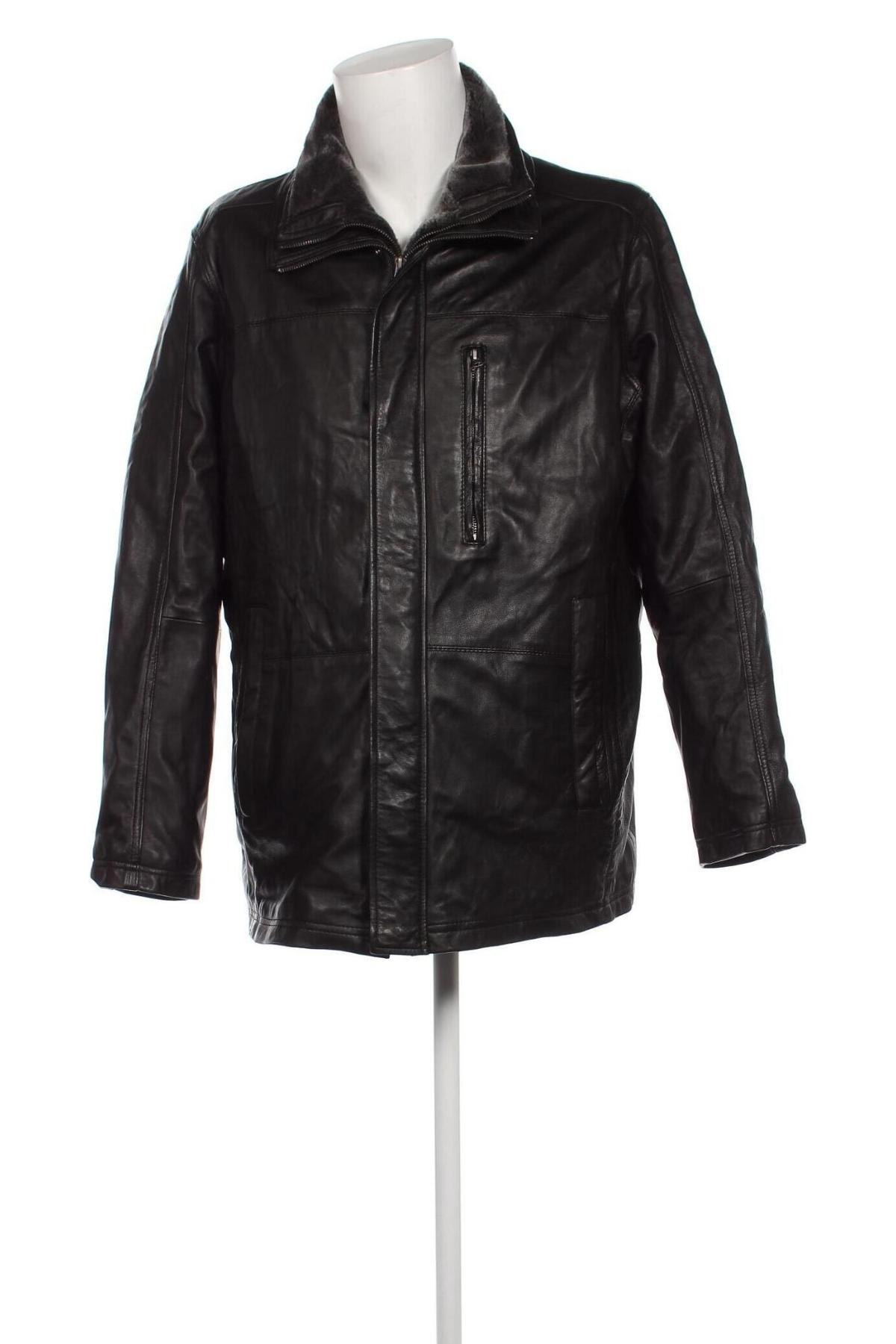 Pánska kožená bunda , Veľkosť L, Farba Čierna, Cena  23,66 €