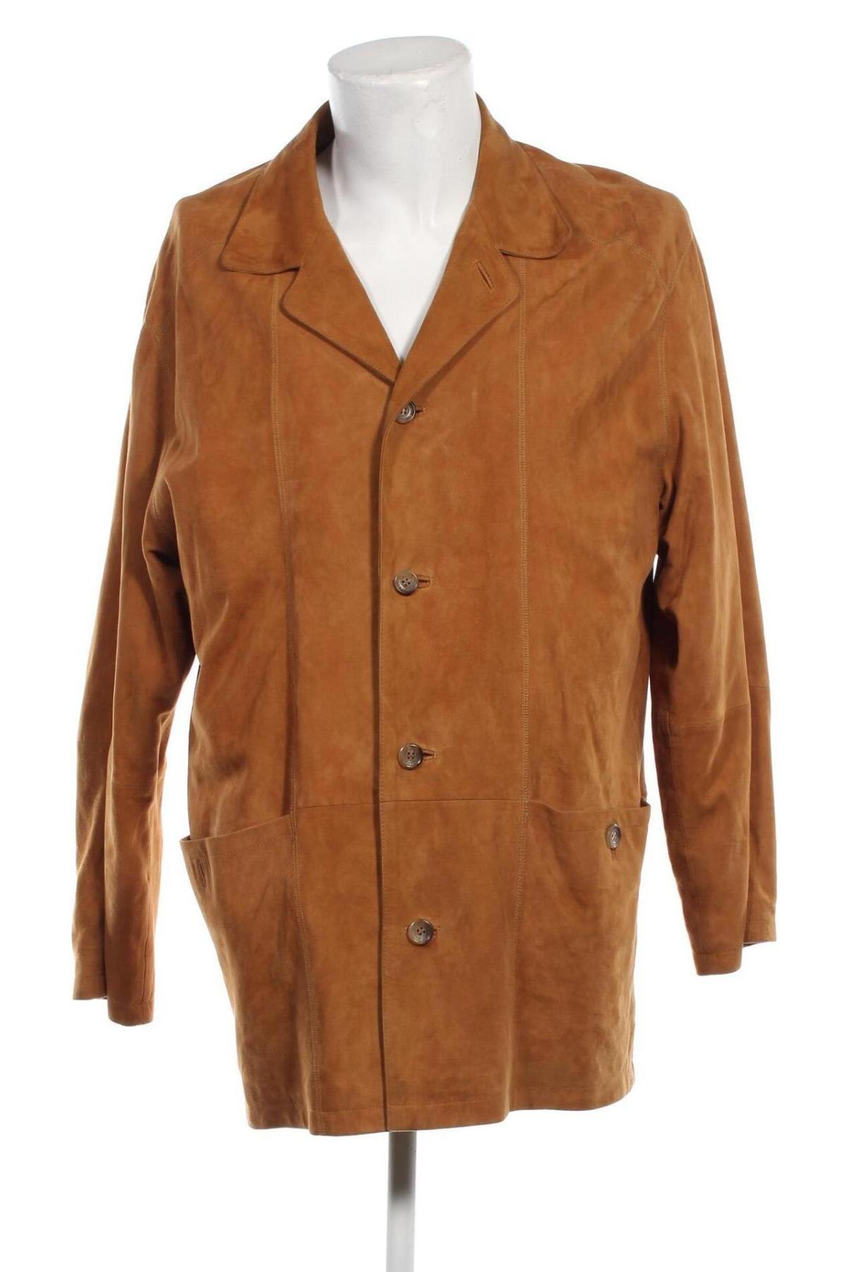 Мъжко кожено яке Pierre Cardin, Размер L, Цвят Кафяв, Цена 80,72 лв.