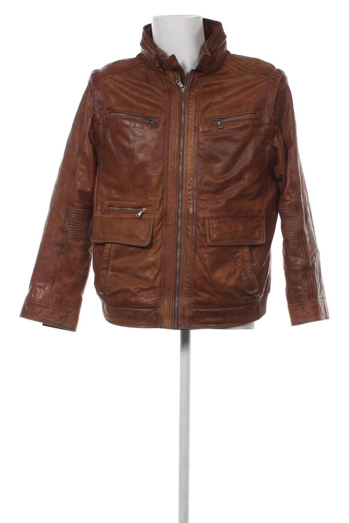 Pánska kožená bunda  Walbusch, Veľkosť L, Farba Hnedá, Cena  74,86 €