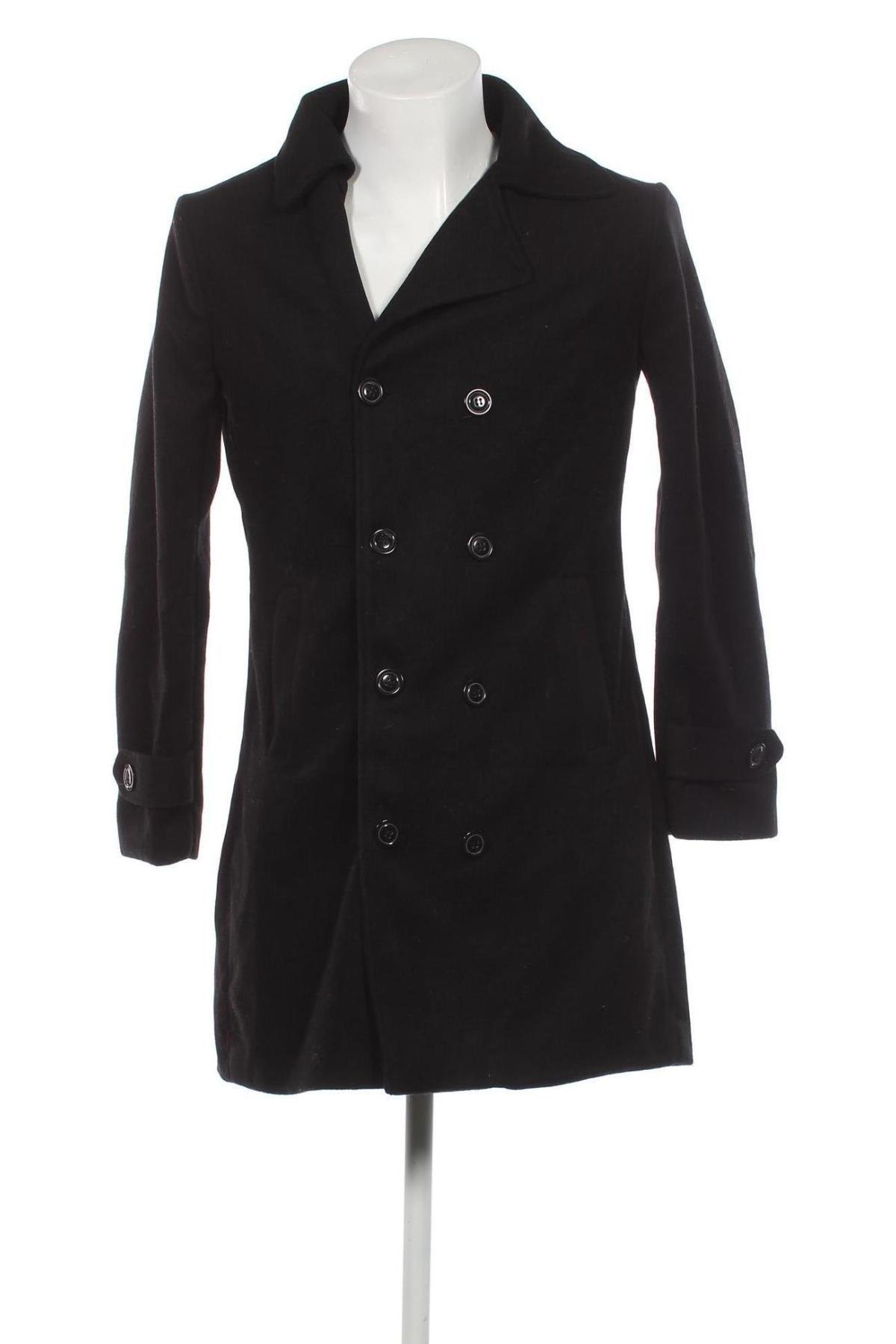 Мъжко палто, Размер XS, Цвят Черен, Цена 103,00 лв.