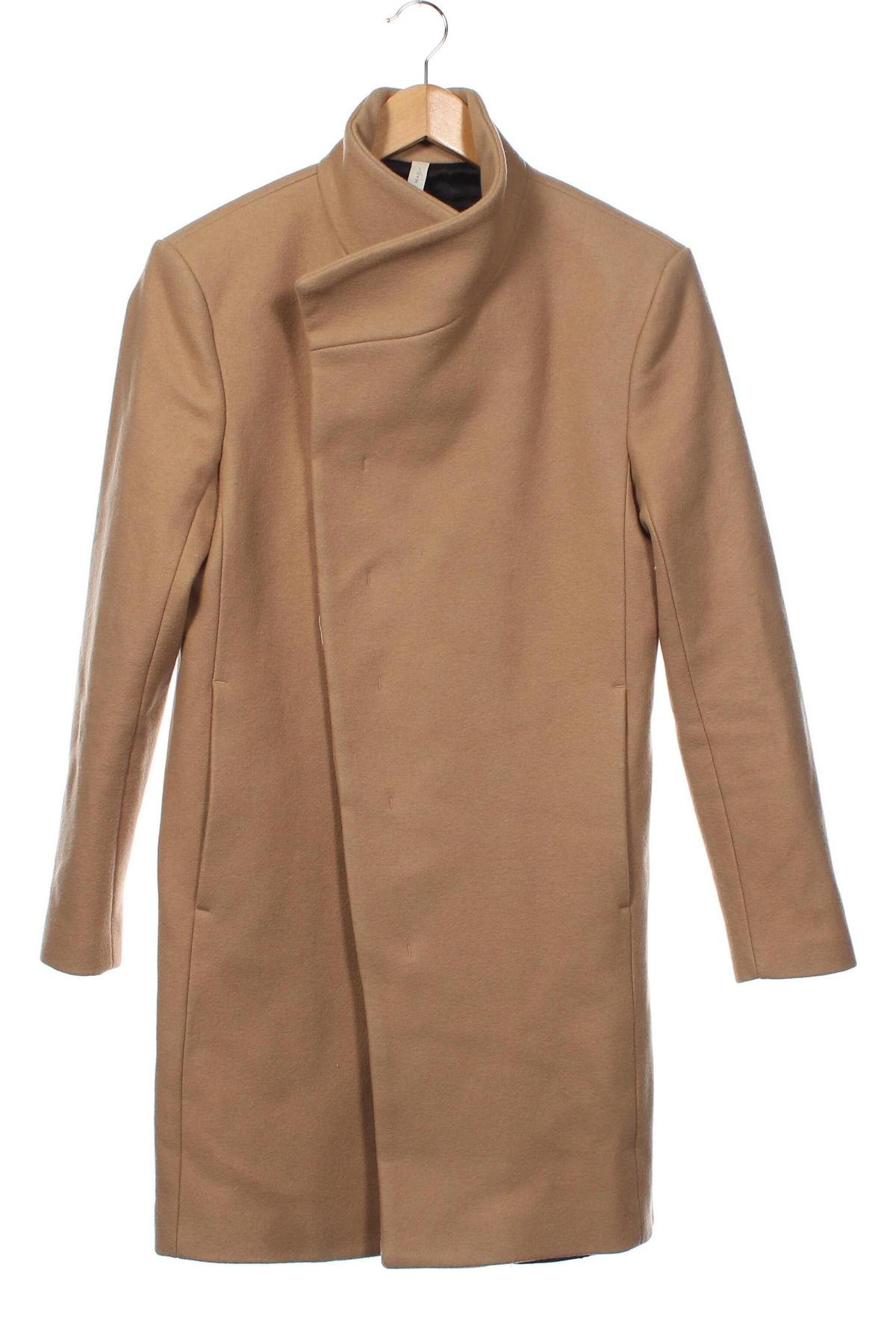 Palton de bărbați Zara Man, Mărime S, Culoare Bej, Preț 80,59 Lei