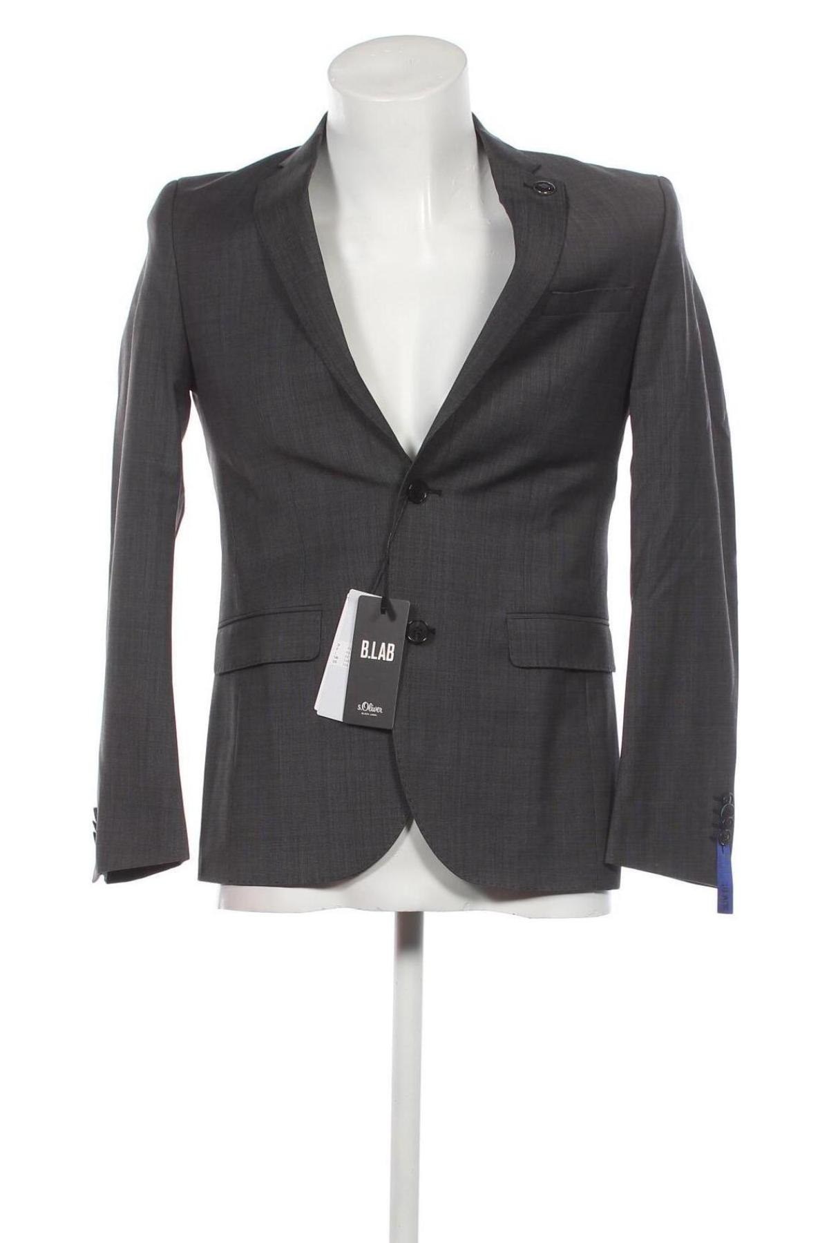 Herren Sakko S.Oliver Black Label, Größe M, Farbe Grau, Preis € 9,99