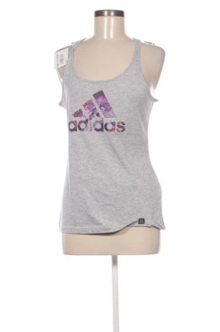 Damen Sporttop Adidas, Größe M, Farbe Grau, Preis 21,00 €