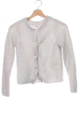 Kinder Strickjacke H&M, Größe 8-9y/ 134-140 cm, Farbe Silber, Preis 4,99 €