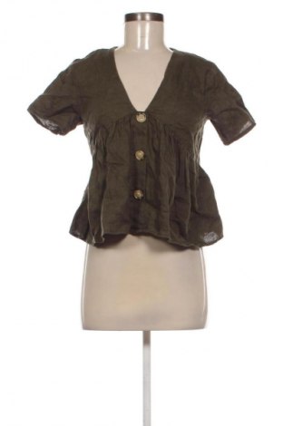 Дамска блуза Zara, Размер XS, Цвят Зелен, Цена 6,64 €