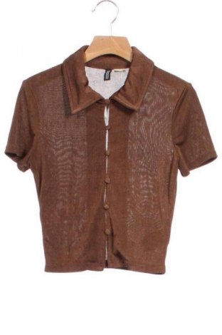 Дамска риза H&M Divided, Размер XS, Цвят Кафяв, Цена 13,00 €