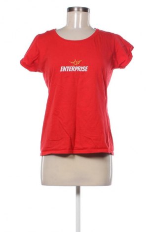 Damski T-shirt Fruit Of The Loom, Rozmiar L, Kolor Czerwony, Cena 48,23 zł