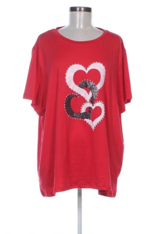 Damen T-Shirt SHEIN, Größe 3XL, Farbe Rot, Preis € 9,99