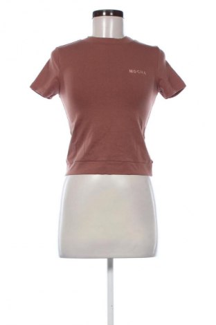 Damski T-shirt Sinsay, Rozmiar M, Kolor Brązowy, Cena 42,99 zł