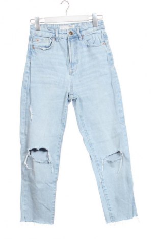 Damskie jeansy Stradivarius, Rozmiar XS, Kolor Niebieski, Cena 80,38 zł