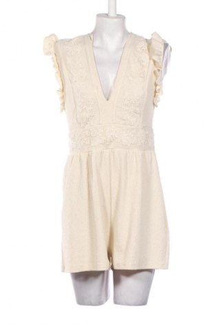 Дамски къс гащеризон Zara, Размер L, Цвят Екрю, Цена 13,29 €