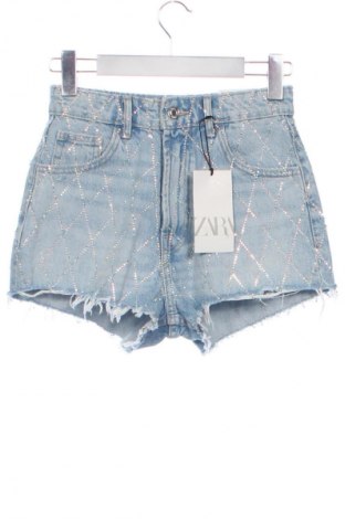 Pantaloni scurți de femei Zara, Mărime XS, Culoare Albastru, Preț 93,84 Lei