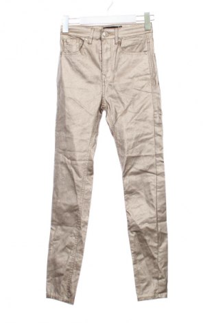 Дамски панталон Stradivarius, Размер XS, Цвят Златист, Цена 9,20 €